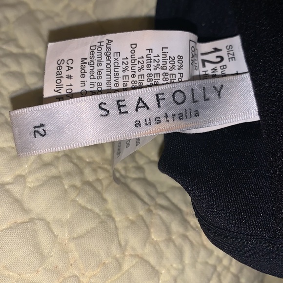 Seafolly Australia band wave zip front bandeau bikini top - Picture 7 of 11